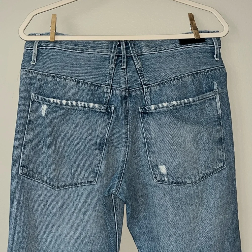 RtA Belted Dexter‎ Jeans Women’s Medium Blue Distressed Straight Leg Denim